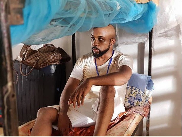 'The enemies from my village wrote this sufferhead script' - Banky W says as he shares on set photos