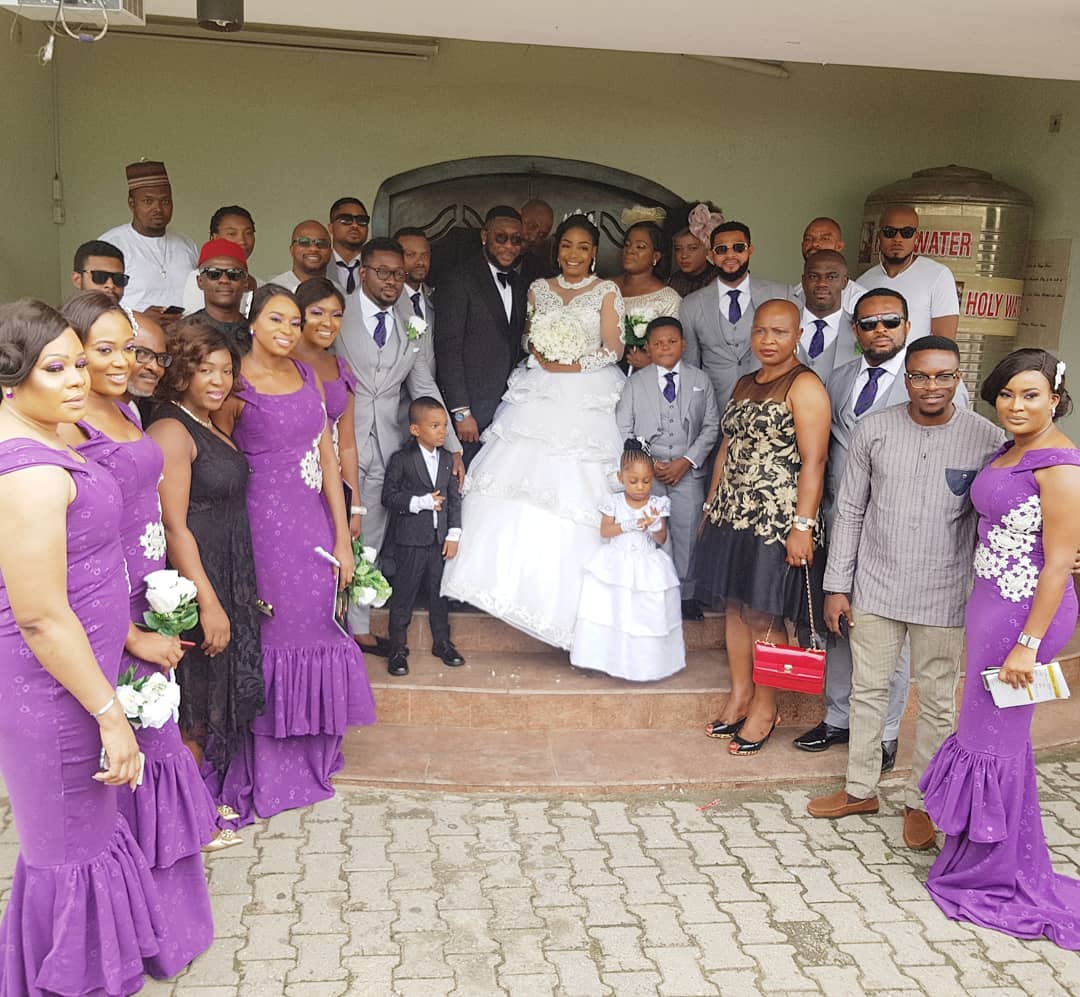 Photos from Tchidi Chikere and Nuella Njubigbo's white wedding