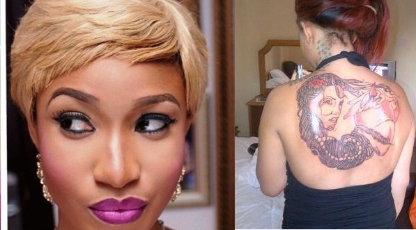 Top 10 Nollywood actresses with the sexiest tattoos - Tonto Dikeh's own is massive!