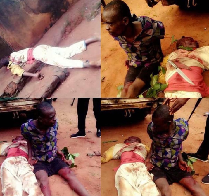 Photos: Nigerian Man Named Emeka Butchers His Father To Death In Anambra State