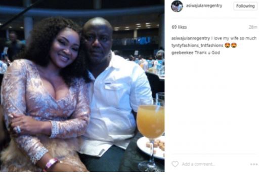 'I Love My Wife So Much' - Mercy Aigbe's Husband, Shares Photo Of Them After Reports That He Battered Her