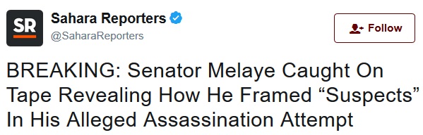 Just In: Senator Dino Melaye Reportedly Fake Assassination Attempt (Audio Leak)
