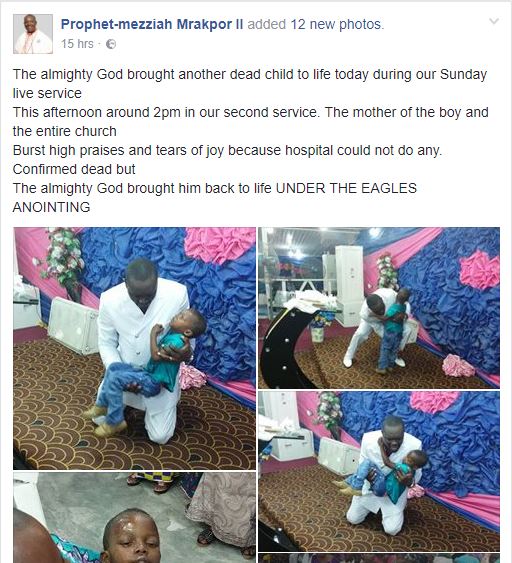 Nigerian Pastor Claims to Have Raised a Boy from the Dead in Delta State (Photos)