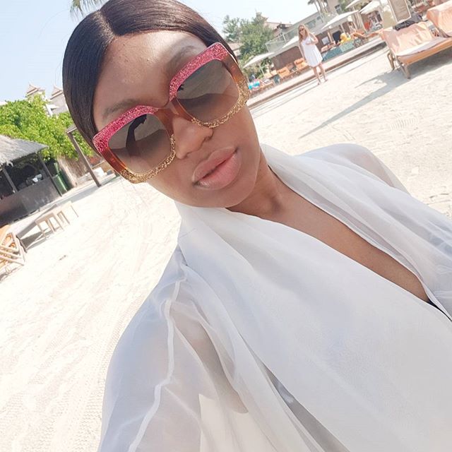 Single & Happy! Ebube Nwagbo Wears S3xy Bikini Photos As She Hit The Pool