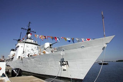 Nigerian Navy Takes Delivery of New Warship 'NNS OKPABANA'