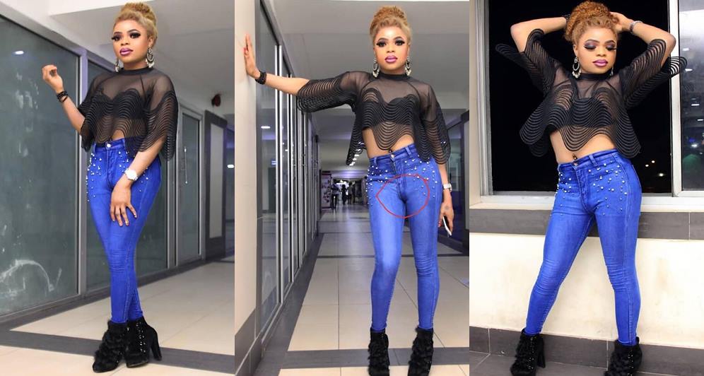 We can see your d**k - Fans to Bobrisky for rocking tight jeans (Photos)