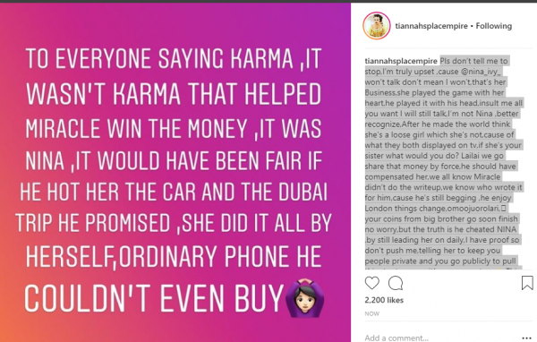 'Your coins from big brother go soon finish no worry' - Toyin Lawani slams Miracle again