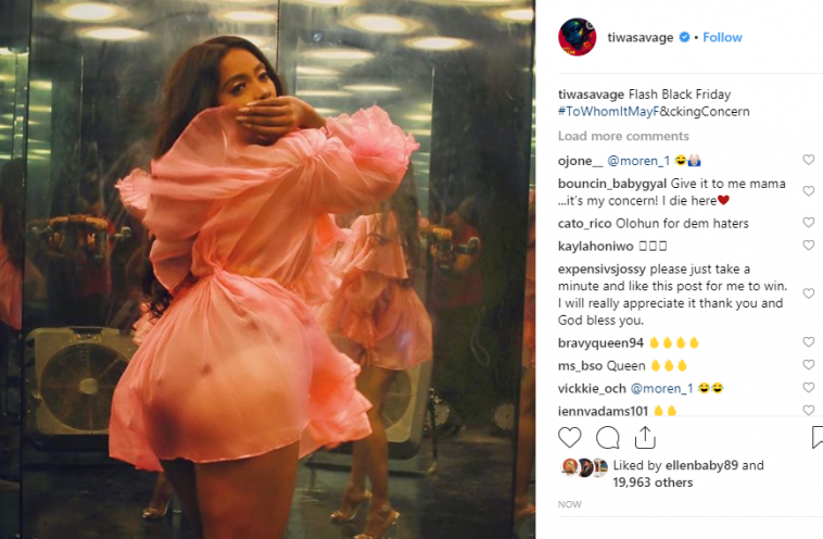 Tiwa Savage shades Yemi Alade after warned singers about increasing their butts in photos