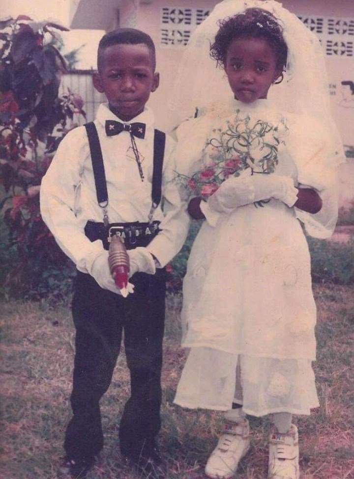 Adorable photos of a Nigerian couple who met as kids at a wedding