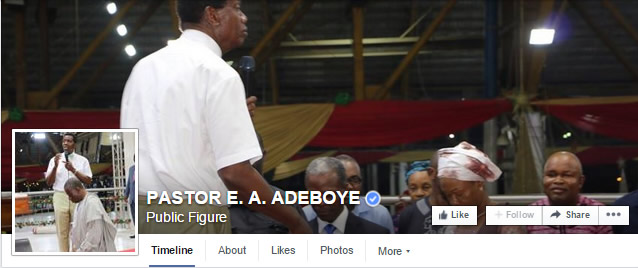 Pastor Adeboye Changes Facebook Profile Picture To Jonathan, Cover Photo To Osinbajo