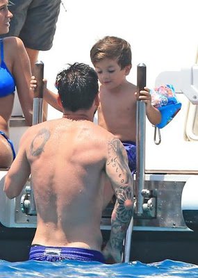 Messi And His Son Rock Matching Shorts While Spending Time On A Yacht (Photos)