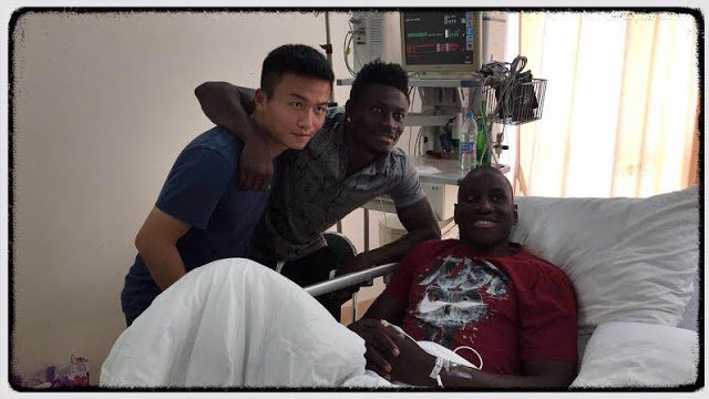 Obfemi Martins Visits Injured Demba Ba In Hospital - See Exclusive Photos
