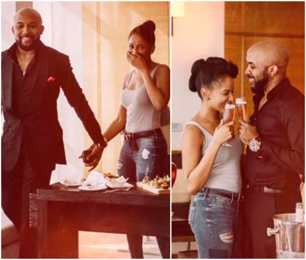 Never Seen Before Photos Of Banky W And Adesua Etomi's Engagement