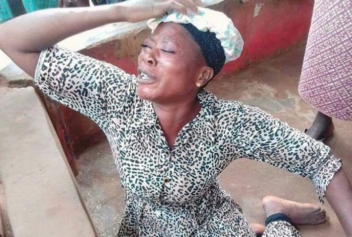 End Of The Road !! See The Female Kidnapper That Was Caught In Ikorodu This Morning ( Photos )