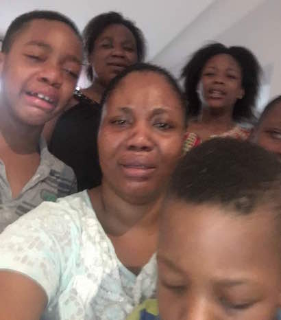 Photo Of Rich Kidnapper Evans' Wife & Children Crying