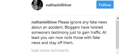 Bloggers Got It Wrong! Nathaniel Bassey Not Involved In Accident