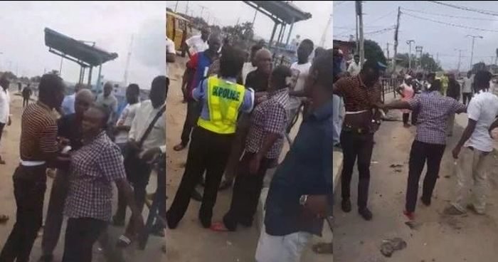 Na Wa O !! Female Police Inspector Harasses Man Over An Alleged N 50 Bribe In Lagos ( Photos )