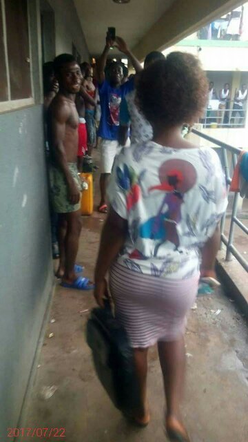Freaking Hilarious, This Lady Came To Visit A Guy At His School Hostel And This Happened [Photos]
