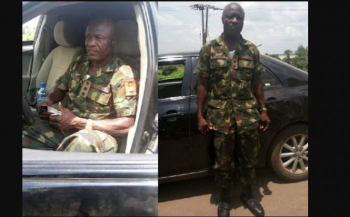 Photos: Fake Soldier Arrested In Jebba During Osinbajo 's Inspection Of Collapsed Bridge