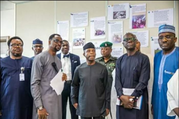Photos: Osinbajo Visits N-Power Response Center, Abuja