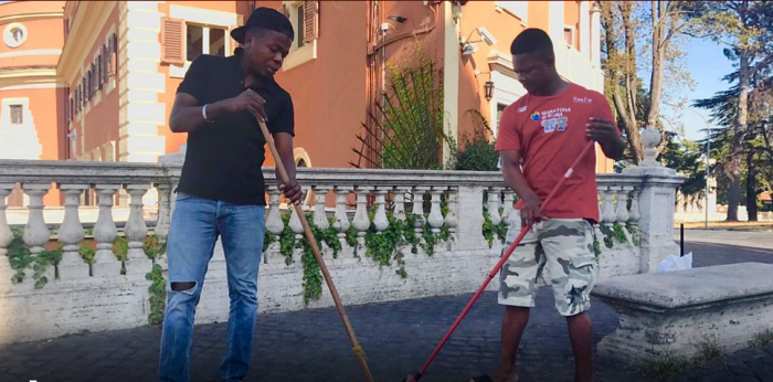 Meet The Nigerian Guys Who Sweep The Streets Of Italy In Order To Survive ( Photos )