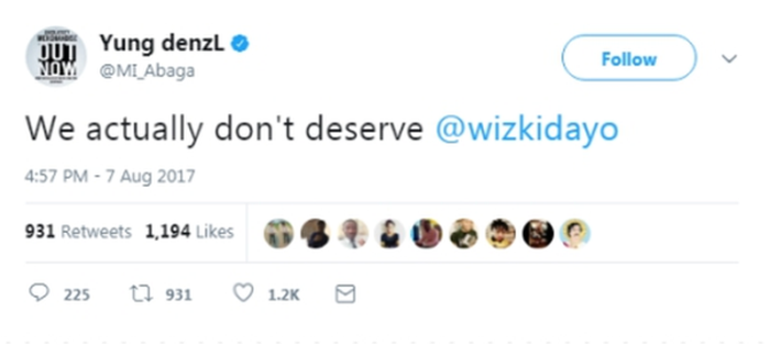 ' Nigerians Don' t Deserve Wizkid ' - Popular Rapper M. I Speaks ( See Wizkid ' s Reply )