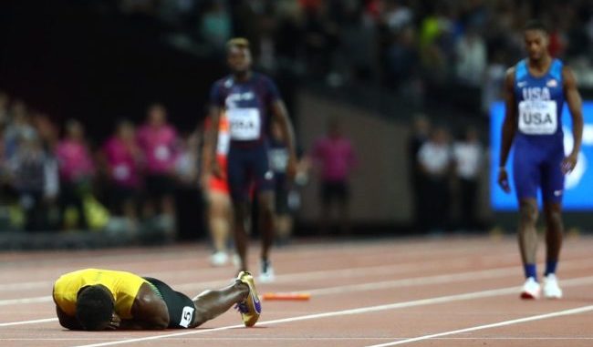 Usain Bolt Fails To Finish 4x100m Relay Medal Race At IAAF World Championships [Video]