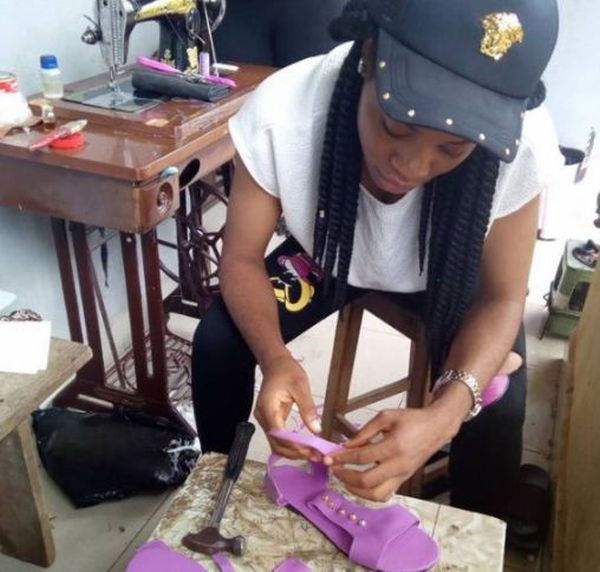 Joblessness Inspired Me To Be A Cobbler - Nigerian Lady (Photos)