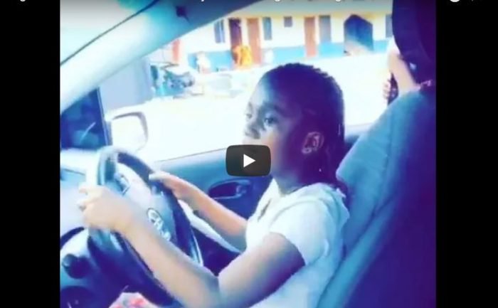 This Man's Video Of His 6 Year Old Daughter Driving A Car Is Causing Controversy Online (Watch Video)