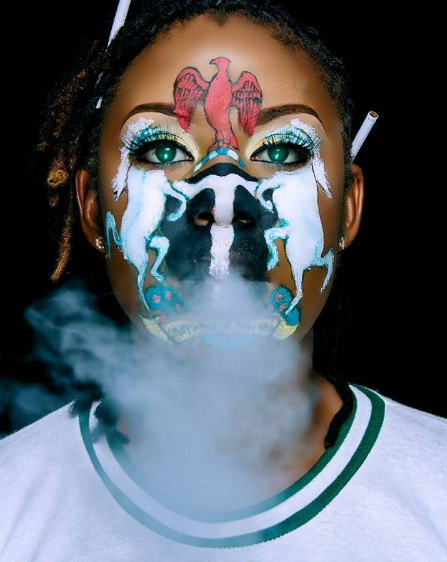 See What This Female NYSC Member Did To Her Face To Celebrate Independence (Photos)