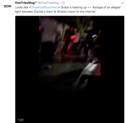 Wizkid And Davido's Team Clash Violently In Dubai, Wizkid Attacked First (Video)