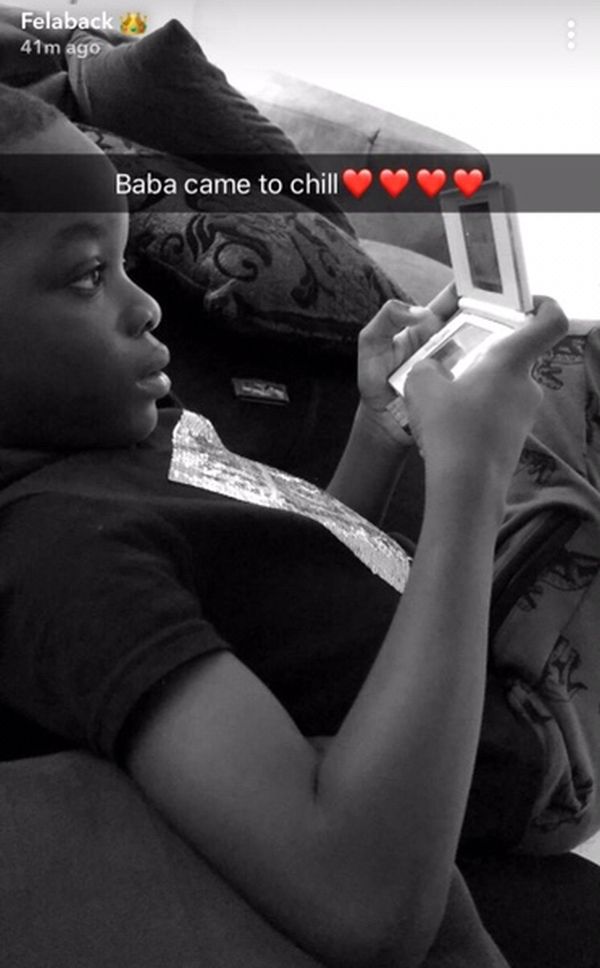 Wizkid Chills With First Son Boluwatife As He Snubs His Other Kids (Photo)