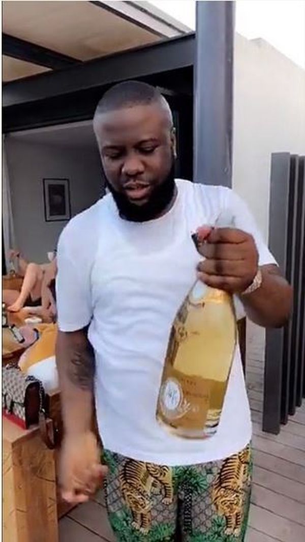 Hushpuppi Spotted With Mr P, Washing Legs With N20m Champagne (Photos & Video)