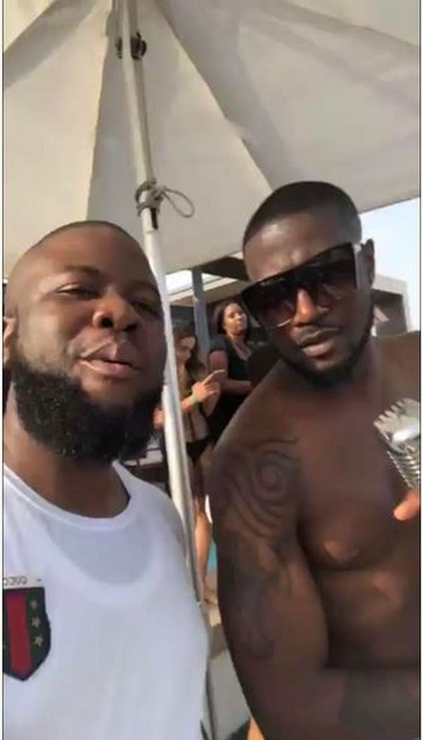 Hushpuppi Spotted With Mr P, Washing Legs With N20m Champagne (Photos & Video)