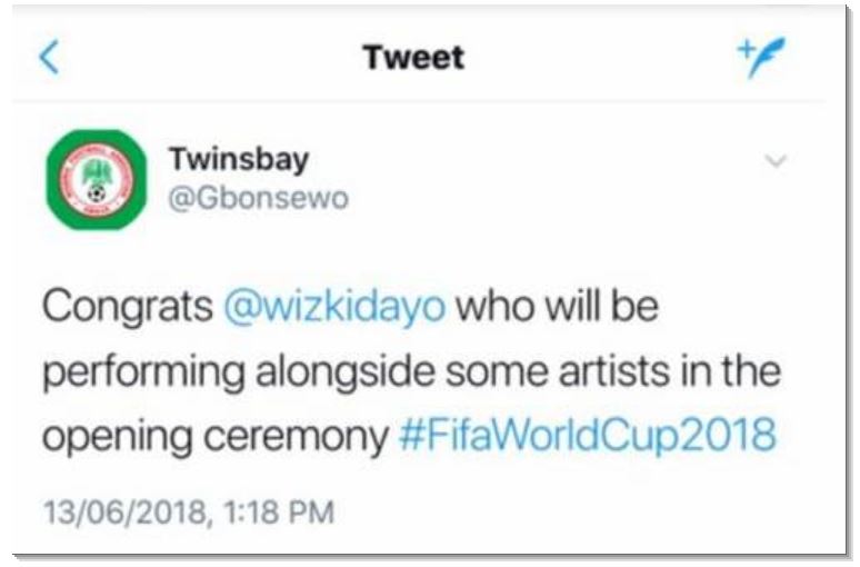 STAR BOY!! Wizkid Set To Perform At 2018 World Cup Opening Ceremony
