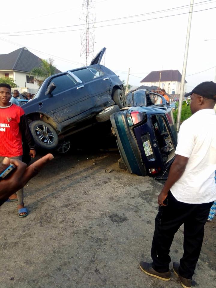 Photos Of Freak Accident Involving Multiple Vehicles In Port-harcourt