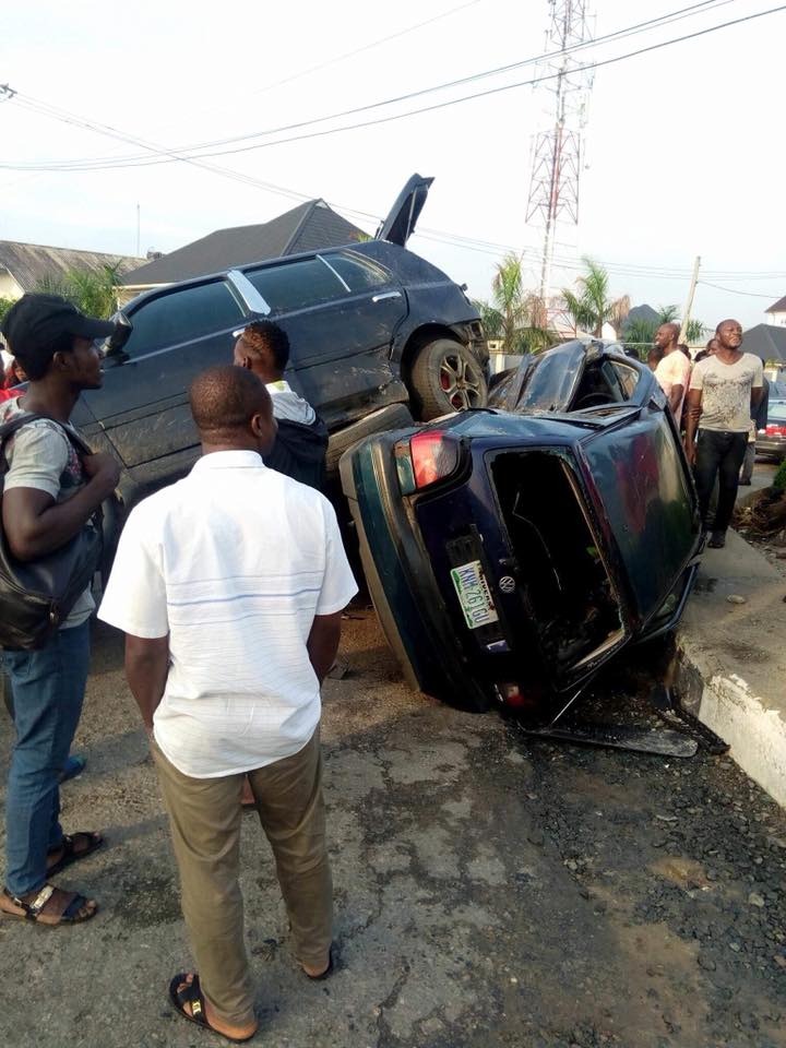 Photos Of Freak Accident Involving Multiple Vehicles In Port-harcourt