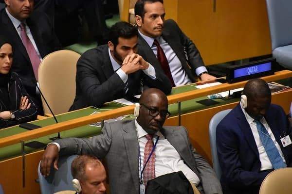 Edo State Governor, Godwin Obaseki, Caught On Camera, Sleeping At The UN General Assembly (Photos)
