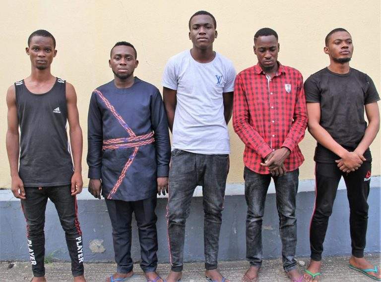 N31 Million Recovered From Five Yahoo Boys In Lagos (Photo)