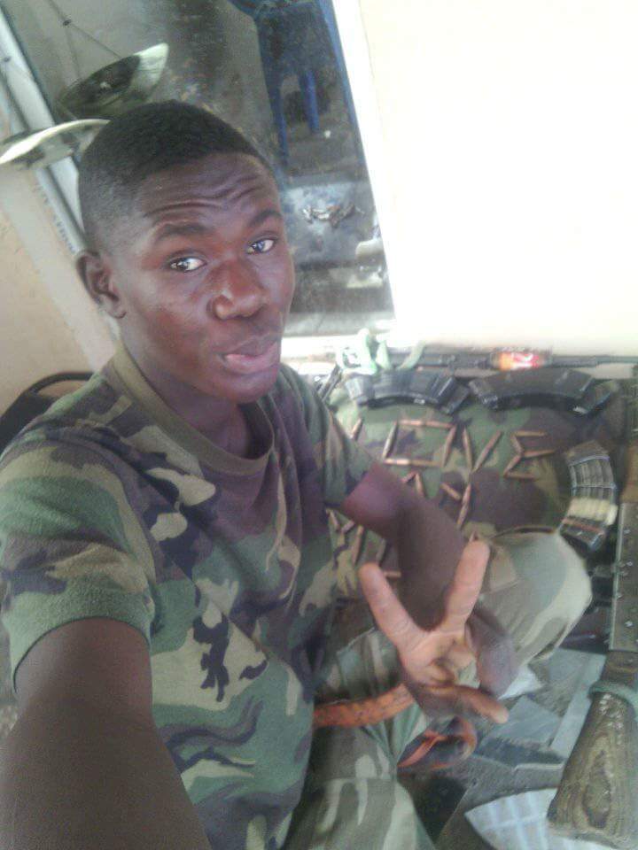 See What A Young Soldier Did With His Bullets (Photos)