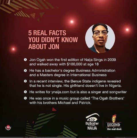 5 Facts You Didn't Know About The Evicted Fake #BBNaija Housemate, Jon (Photos)