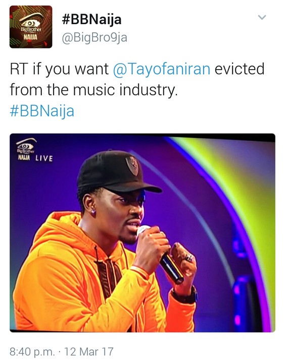 #BBNaija: Nigerians React To Tayo Faniran's Performance At Sunday Live Show