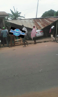 Woman Drives Into A Shop In Ado-Ekiti (Photos)