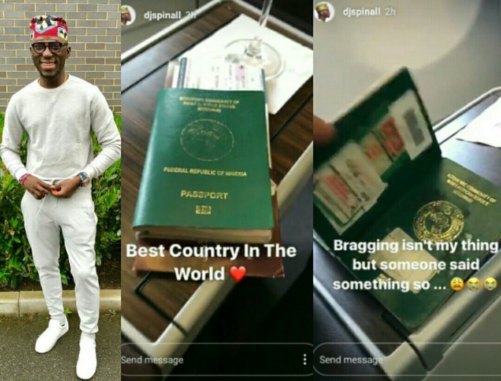 See What DJ Spinal Did To His Nigerian Passport [PICS ]