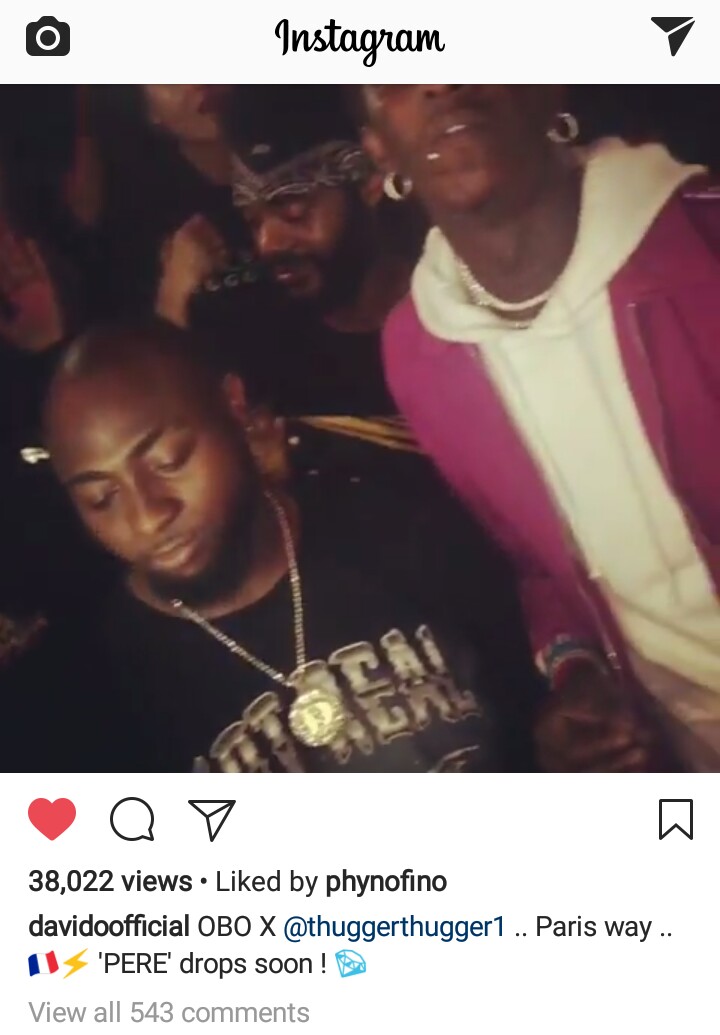 Davido Sited With Young Thug At A Club In Paris (Video, Photos)