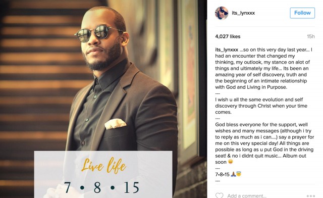 Fan Calls Out Lynxxx For Singing A Secular Song After Claiming To Have Repented