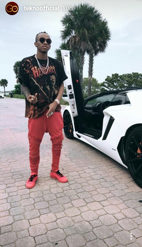 Tekno All Swagged Up With His Lamborghini (Photos)
