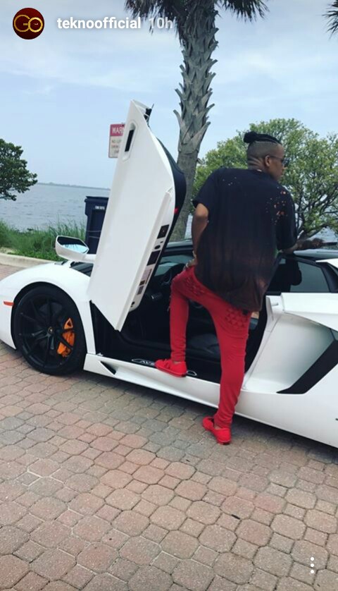 Tekno All Swagged Up With His Lamborghini (Photos)
