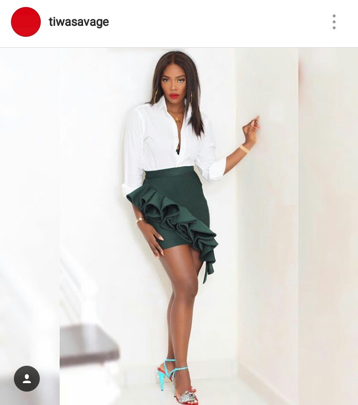 Tiwa Savage Looks Too Hot In Mini Skirt (Photos)