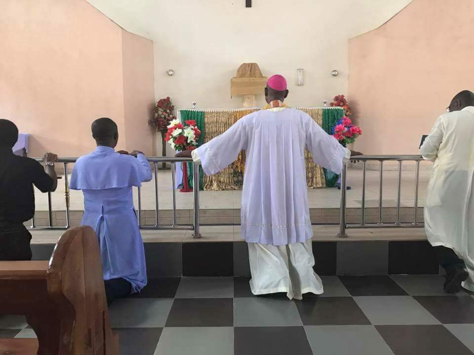 Photos: Ozubulu Catholic church opens for worship after last Sunday's massacre